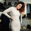 Vestido Glam beige