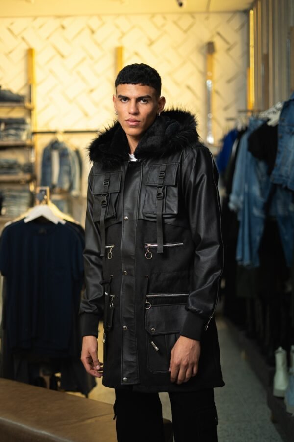 Parka paño negro - Imagen 2